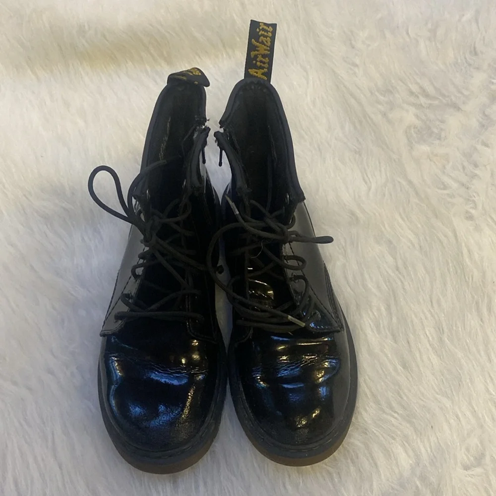 Doc Martens 1460 Black patent Boots - Picture 2 of 5
